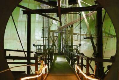 In this Jan. 19, 2019, photo provided by the U.S. Navy, the entrance to Tank 19 at the Red Hill Underground Fuel Storage Facility near Pearl Harbor, Hawaii, is seen. The Navy is scrambling to contain what one lawmaker has called a 