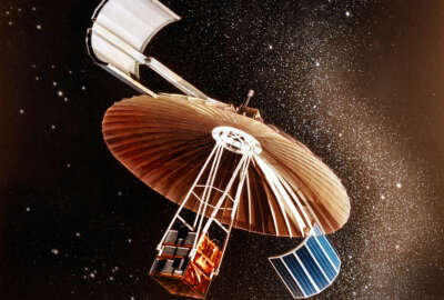 A communications satellite